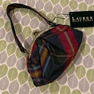 Ralph Lauren Clutch Pouch Classic Plaid NWT